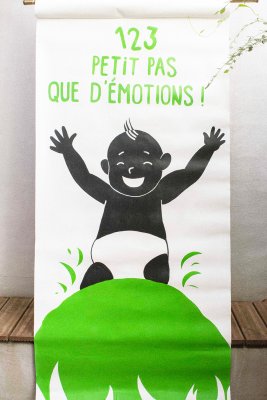 bannière 1,2,3 Petits pas…grandes émotions ! (Lxh : 1x2,50 m)