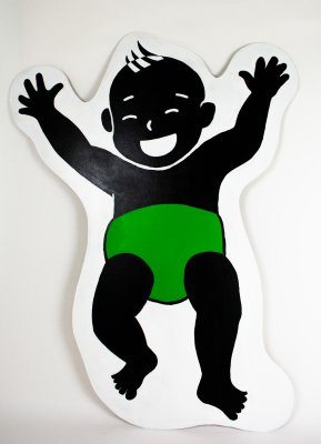 Bébé saute - Décor mural (101x76 cm)