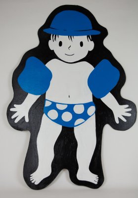 Décors mural Bébé à la plage (77x110 cm)