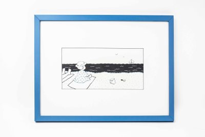 «Bébé aime la mer» illustré par Laura Hedon - Album «Petit poisson nage, nage…», publié aux éditions La poule qui pond.