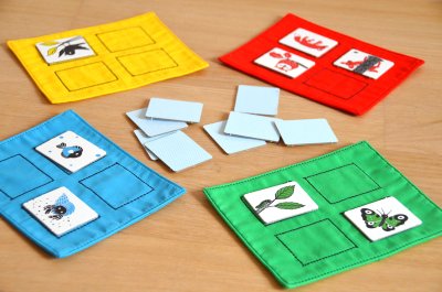 Jeu de loto pour 4 enfants.