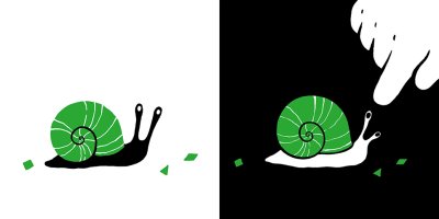 Deux illustrations originales page simple «Sauterelle» et «Sauterelle sur pied» de Laura Hedon - album «Les petites bêtes qui montent, qui montent…», publié aux éditions La poule qui pond.