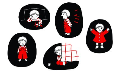 5 Petits tapis émotionnels, d'identification et de tri de photographies de personnes exprimant différentes émotions.