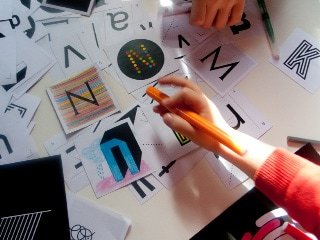 Mise en couleur des petites lettres.