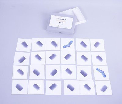 Jeu de Mémory composé de 12 paires de cartes.