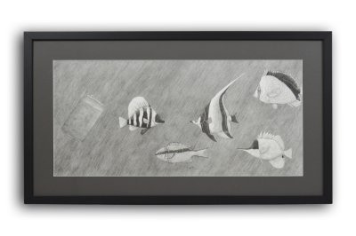 "Poissons exotiques", illustration originale de Mathias Friman.