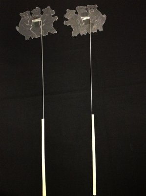 Personnages des cochons pour le théâtre d'ombres en carton de l'album "1, 2, 3 qui est là ?"