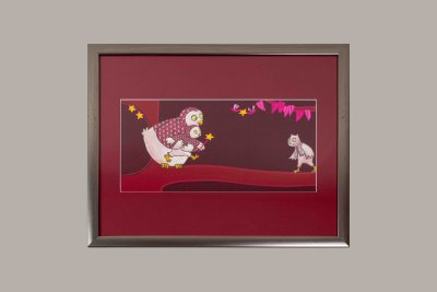 illustration originale de Sabine De Greef encadrée