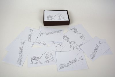 cartes postales à colorier