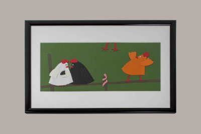 illustration originale de Sabine De Greef encadrée