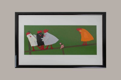 illustration originale de Sabine De Greef encadrée