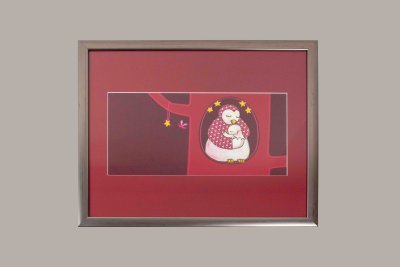 illustration originale de Sabine De Greef encadrée