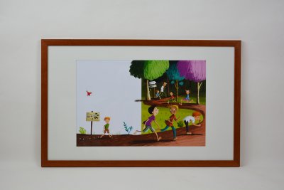 Tirage de l'illustration numérique double page