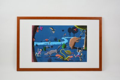 Tirage de l'illustration numérique double page