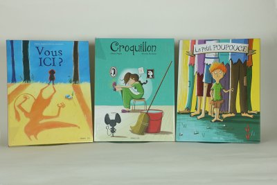 3 albums écrits par Olivier Dupin à partir du détournement de 3 contes traditionnels, illustrés par Séverine Duchesne publiés aux éditions Frimousse.