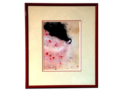 "Fée en vol" - Illustration originale encadrée de l'illustratrice Élise Mansot