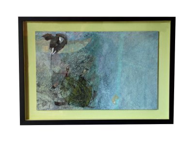 "Pêche de la tortue" - Illustration originale encadrée de l'illustratrice Élodie Nouhen