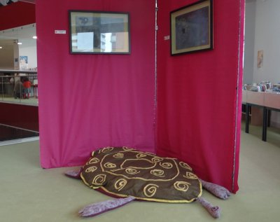 Mise en place de l'exposition - Médiathèque de Belfort (90)
