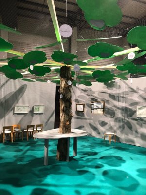 Mise en place de l'exposition au salon du livre de Fougères (35)