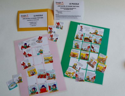 4 petits jeux de reconstitution de recettes (type puzzle)