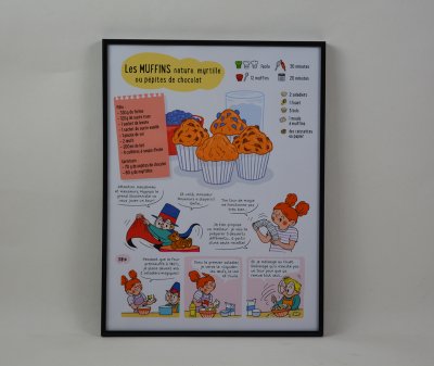 "Les muffins nature. myrtille ou pépites de chocolat"