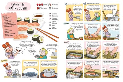 "L'atelier de Maître Sushi" - Planche dessinée par Pierre-François Radice.