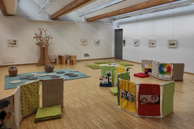 Vue globale de l'exposition à la Médiathèque de Bonneville (74)