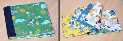 Livre en tissu réalisé par l'illustratrice, à mettre dans toutes les petites mains des bébés !