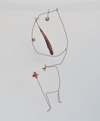 Sculpture de l'homme à la fleur - Christian Voltz