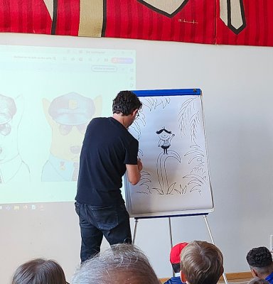 Sébastien Mourrain en démonstration à la Médiathèque de Mâcon juillet 2025