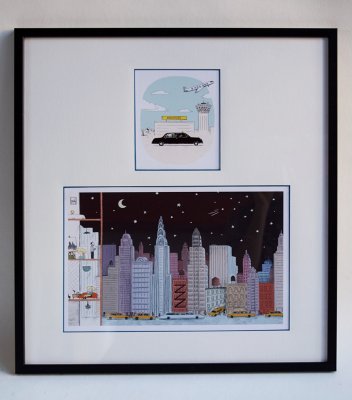 Tirages des illustrations "Aéroport" et "New-York"