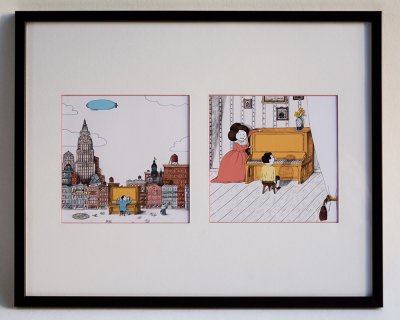 Tirages des illustrations "Couverture" et "Ira au piano"