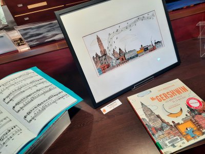 Espace dédié à la musique à la Médiathèque de Mâcon juillet 2025