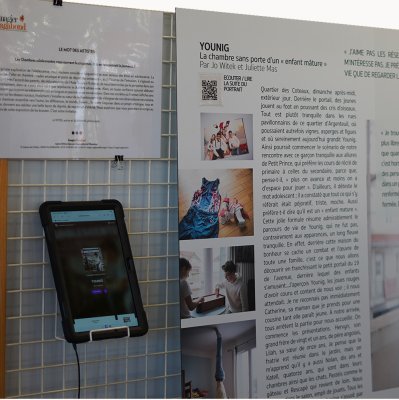 Mise en place du portrait de younig &agrave; Saint-Genis-Pouilly en 2026.