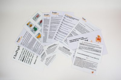 Eléments de signalétiques à accrocher dans l'exposition