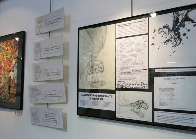 Travaux préparatoires de l'illustrateur : premier dessin de Charles - Centre culturel de Saint-Martin-de-Crau (13)