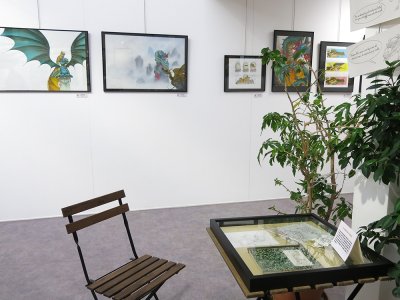 Cahier de Charles présenté sous mini-vitrine au Centre culturel de Saint-Martin-de-Crau (13)