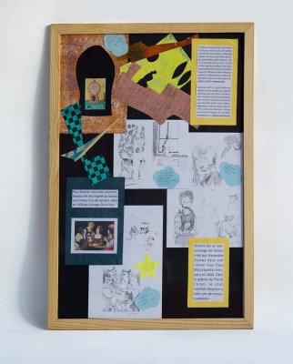 Travaux préparatoires de l'illustratrice Vanessa Hié : esquisses, élaboration des papiers de fond, inspiration…
