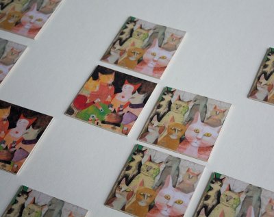 Images du jeu de Memory reprenant des extraits d'illustrations originales de Vanessa Hie.