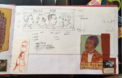 Crayonnés tirés de carnet de croquis de Judith Gueyfier