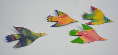 Décors aériens d'oiseaux à la manière de Martine Bourre