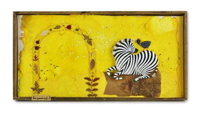 "Zèbre et pintade ensemble"