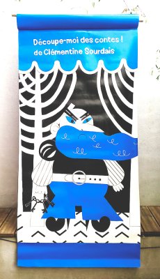 Bannière N°2 "La barbe bleue" d'entrée d'exposition - Dimensions (Lxh) : 1x2m