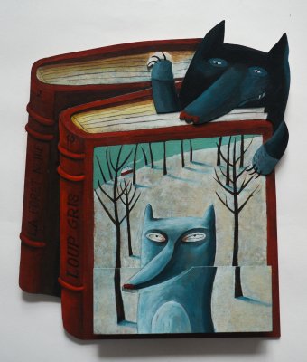 Porte-album de l'album "Loup gris" illustré par Sébastien Mourrain - Éditions Milan jeunesse