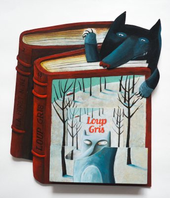 Porte-album de l'album "Loup gris" illustré par Sébastien Mourrain - Éditions Milan jeunesse