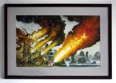 "Flammes" - Illustration originale