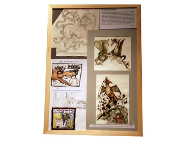 Présentation des travaux préparatoires de l'illustrateur