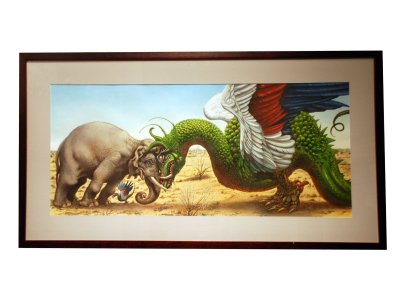 Illustration originale encadrée de Philippe-Henri Turin