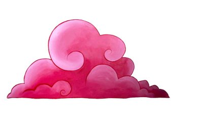 Exemple de nuage - Le système de fixation est prévu au dos.