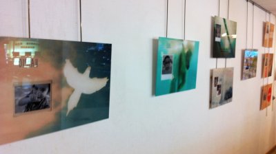 Mise en place de l'exposition - M&eacute;diath&egrave;que de La Part-Dieu &agrave; Lyon (69)